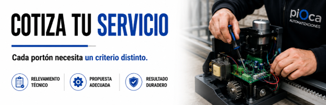 Cotiza tu servicio de automatización de portones con asesoramiento técnico real y precios de portones automáticos según cada necesidad
